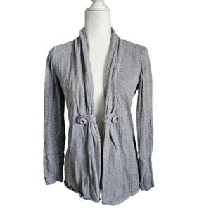 Womens Gray Bellidini Open Front Cardigan Medium